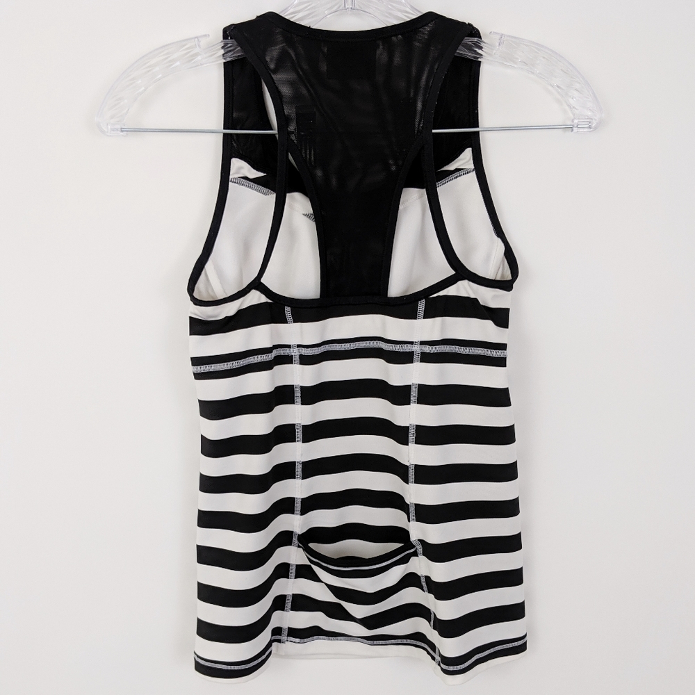 Athleta Stripe Chase Athletic Tank Top Black Womens XS Workout - Picture 3 of 8